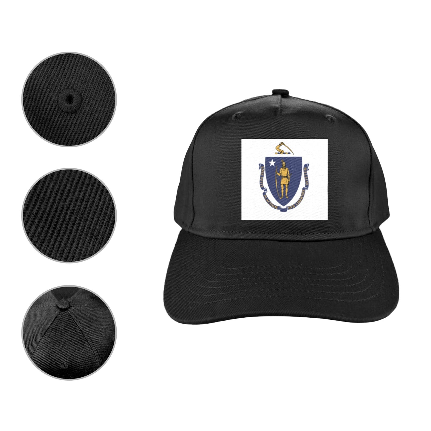 Massachusets Flag Baseball Cap (Made in USA)