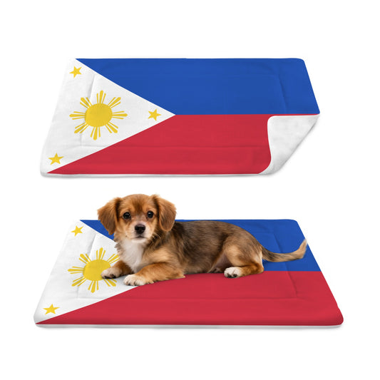 Philippines Flag Inspired Pet Mat 25x18inch (Made in the USA)