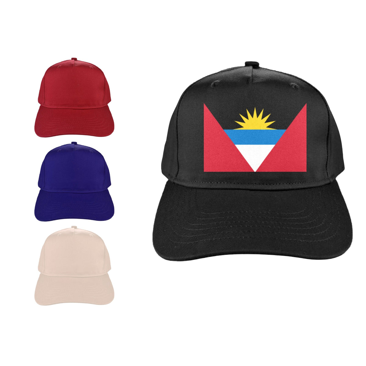 Antigua and Barbuda Flag Inspired Baseball Cap | Printed in the  USA