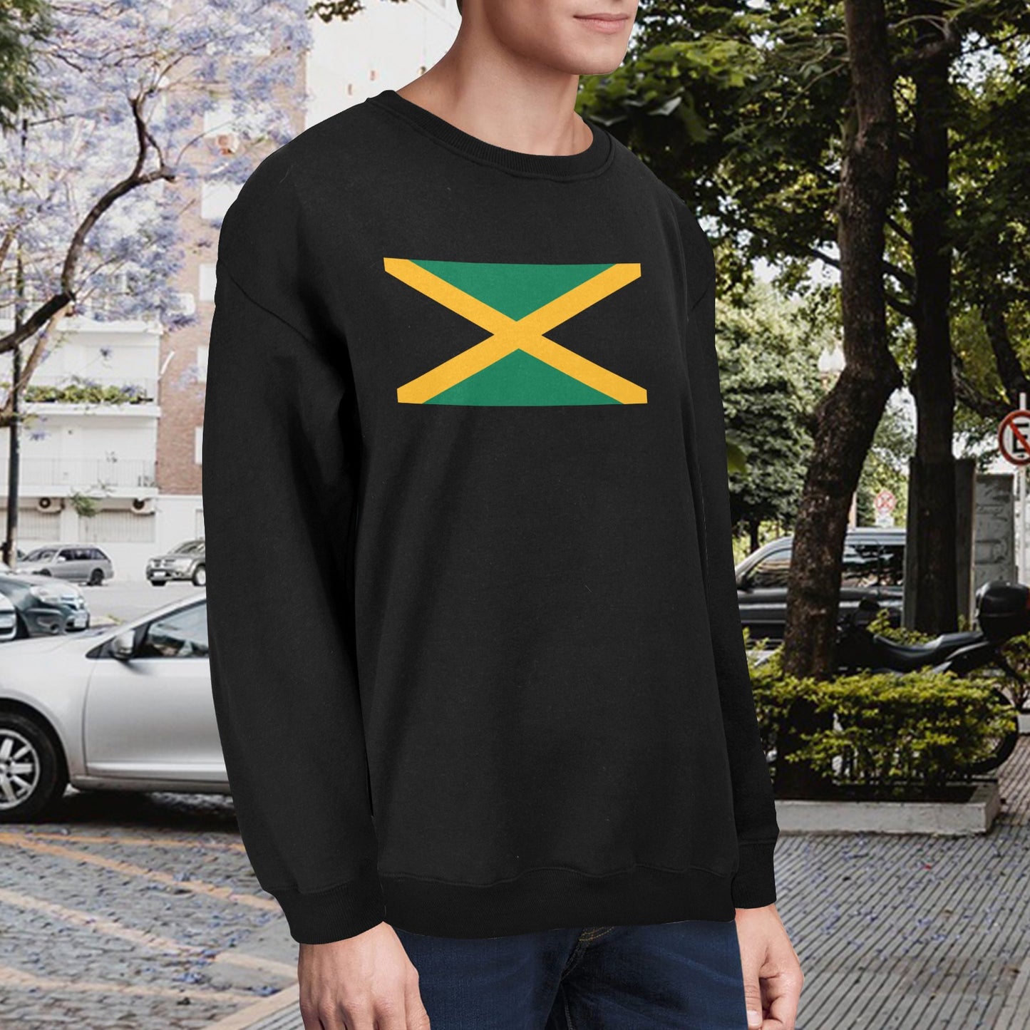 Jamaica Flag Unisex Fleece Sweatshirt (Made in the USA)