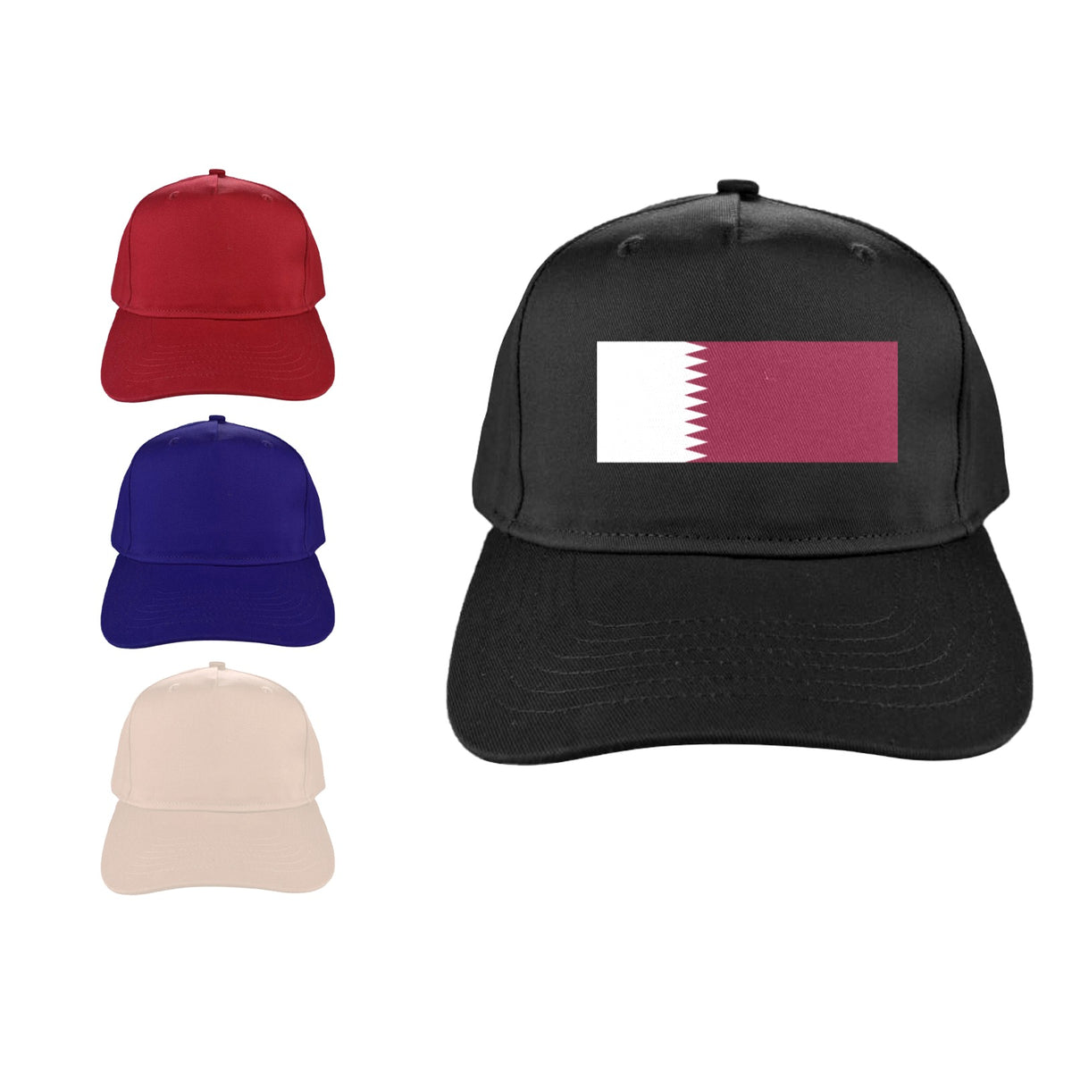 Qatar Flag Inspired Baseball Cap | Printed in the  USA