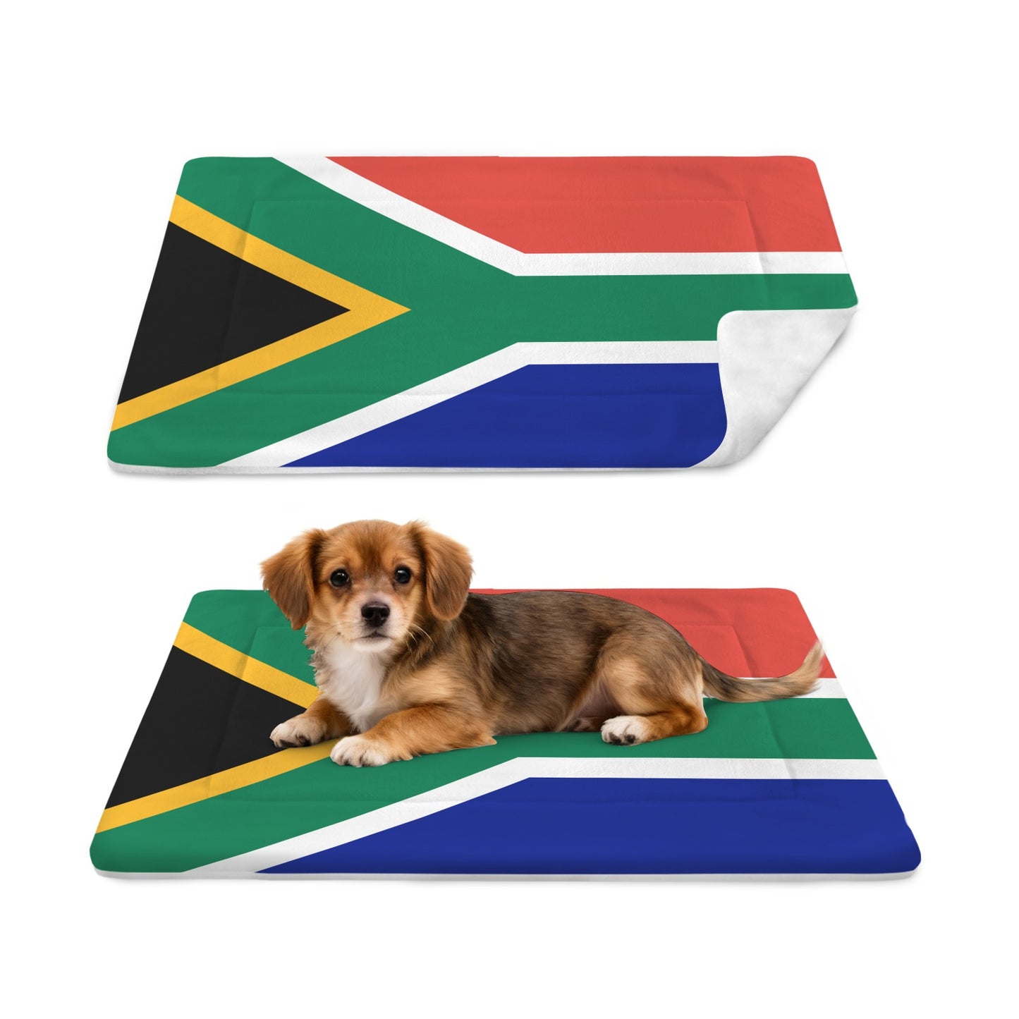 South Africa Flag Inspired Pet Mat 25x18inch (Made in the USA)