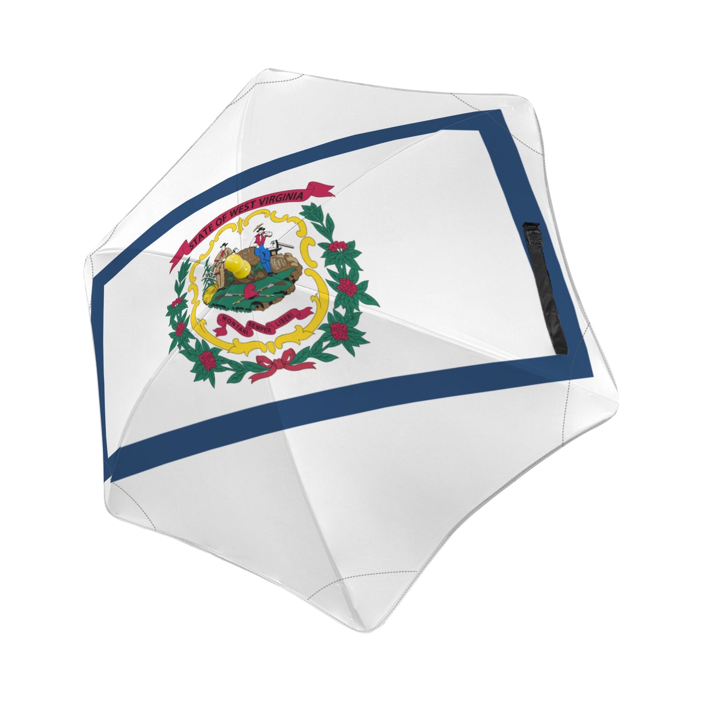 West Virginia Flag Inspired Kids Safe Round Corner Umbrella