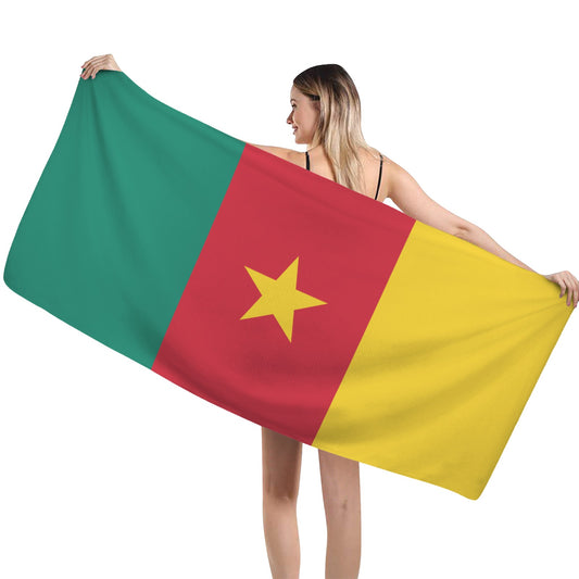 Cameroon Flag Inspired Custom Bath Towel 29"x58"(Made in USA)