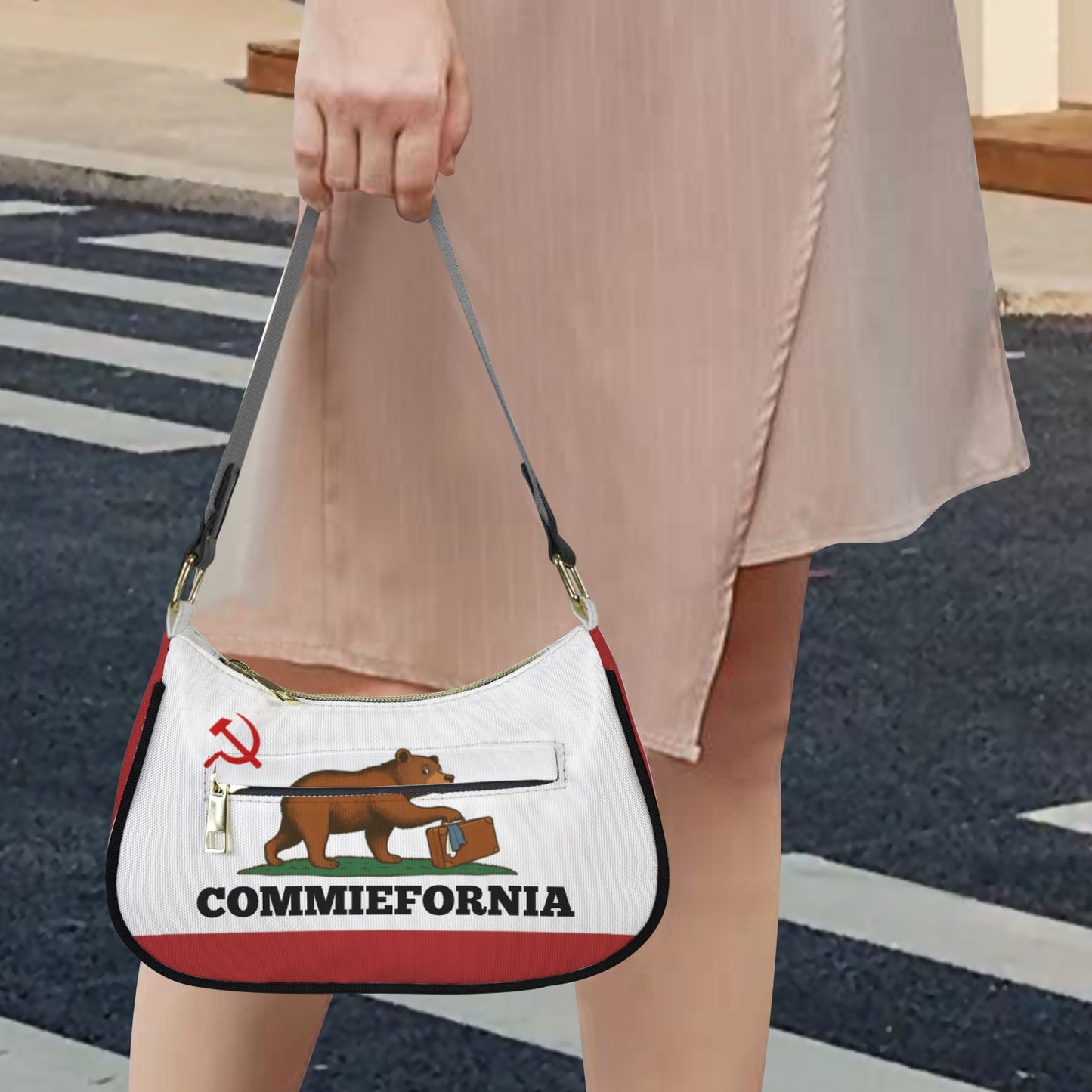 California Flag Inspired (COMMIEFORNIA) Women's Shoulder Bag