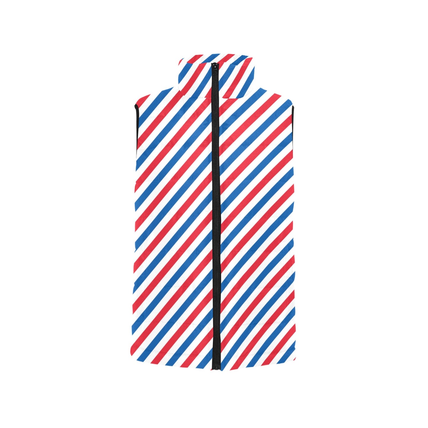 USA/American Flag Inspired Striped Pattern Women's Padded Vest
