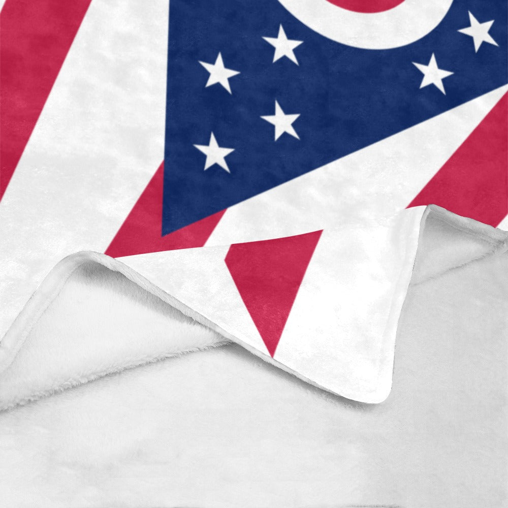 Luv My Flag blanket with Ohio state flag design.