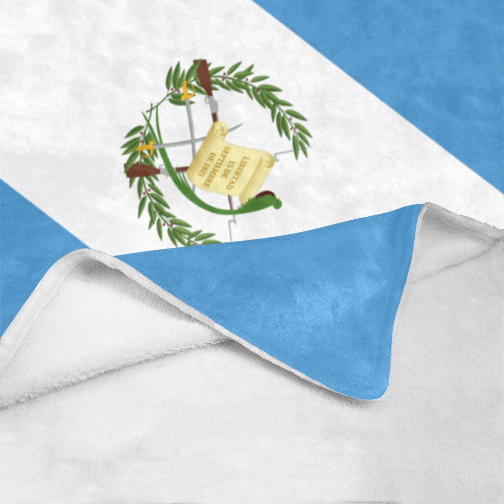 [Luv My Flag] blanket featuring the Guatemalan flag design.