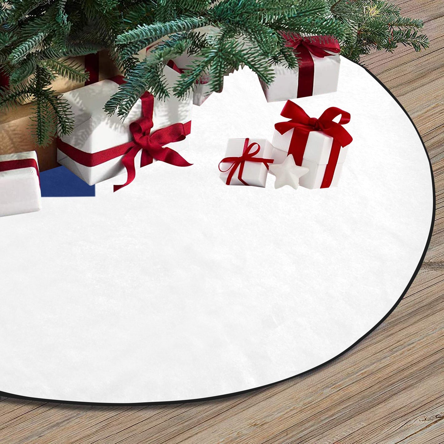 Christian Flag Thick Christmas Tree Skirt 47" x 47"