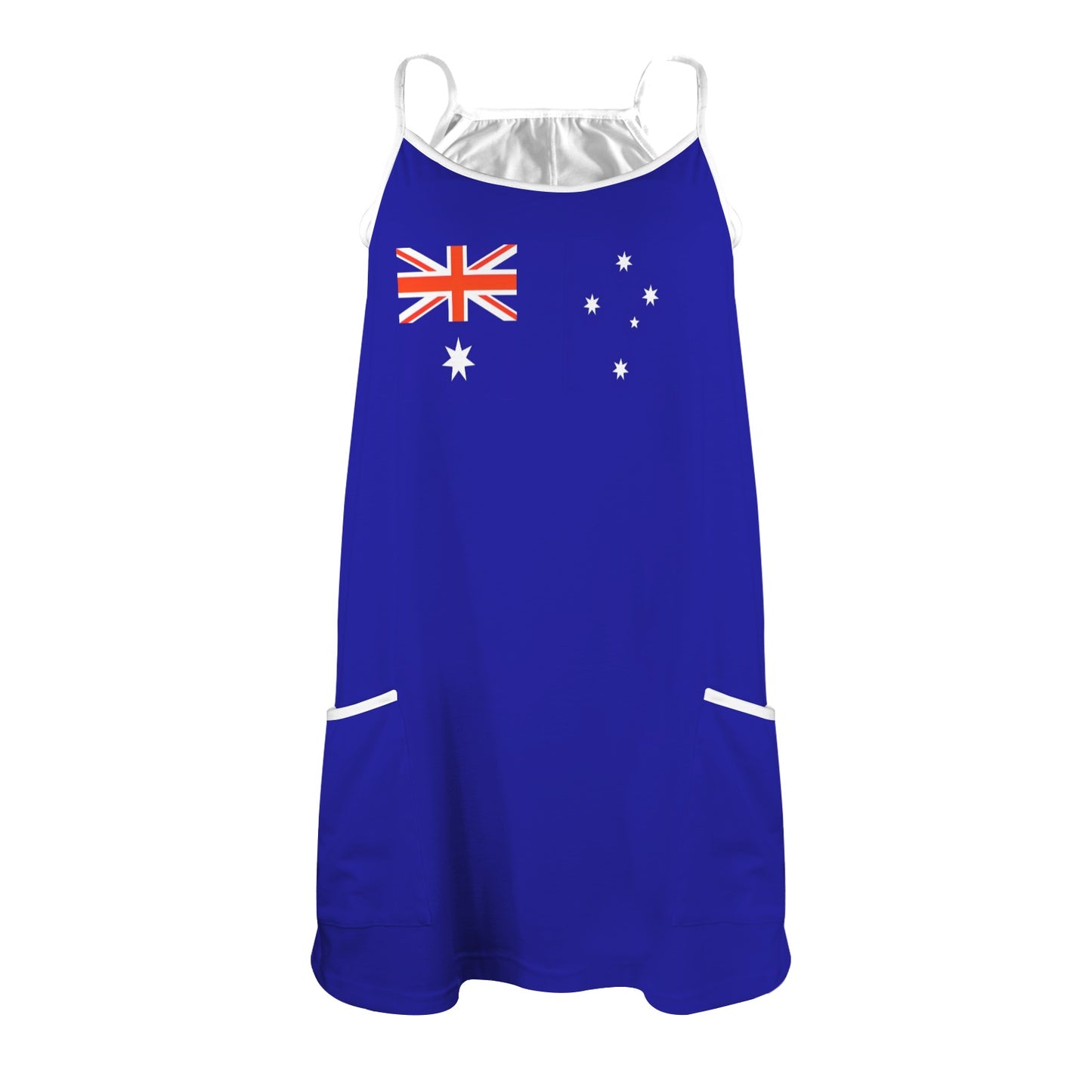 Australia Flag Inspired Women's Double-Layered Camisole Dress