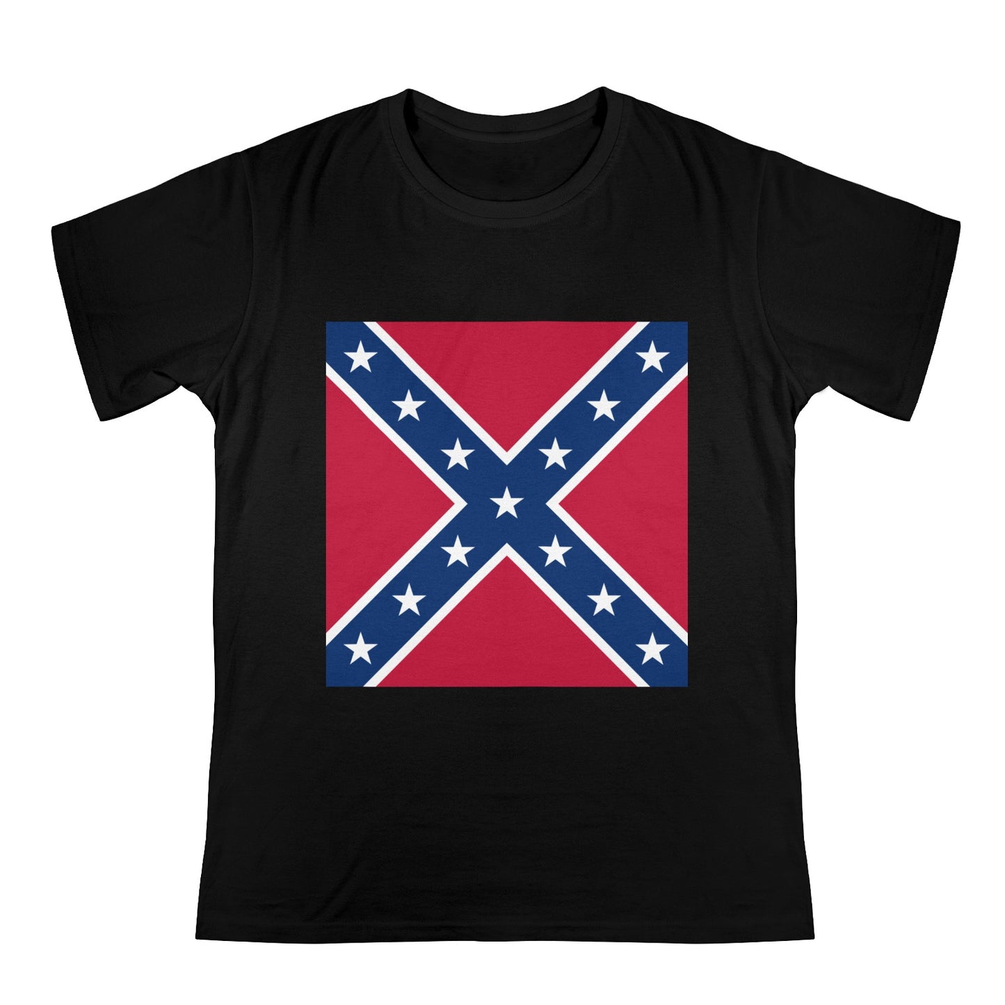 Confederate States Battle Flag Inspired Men's Heavy Cotton T-Shirt (Made in the USA)