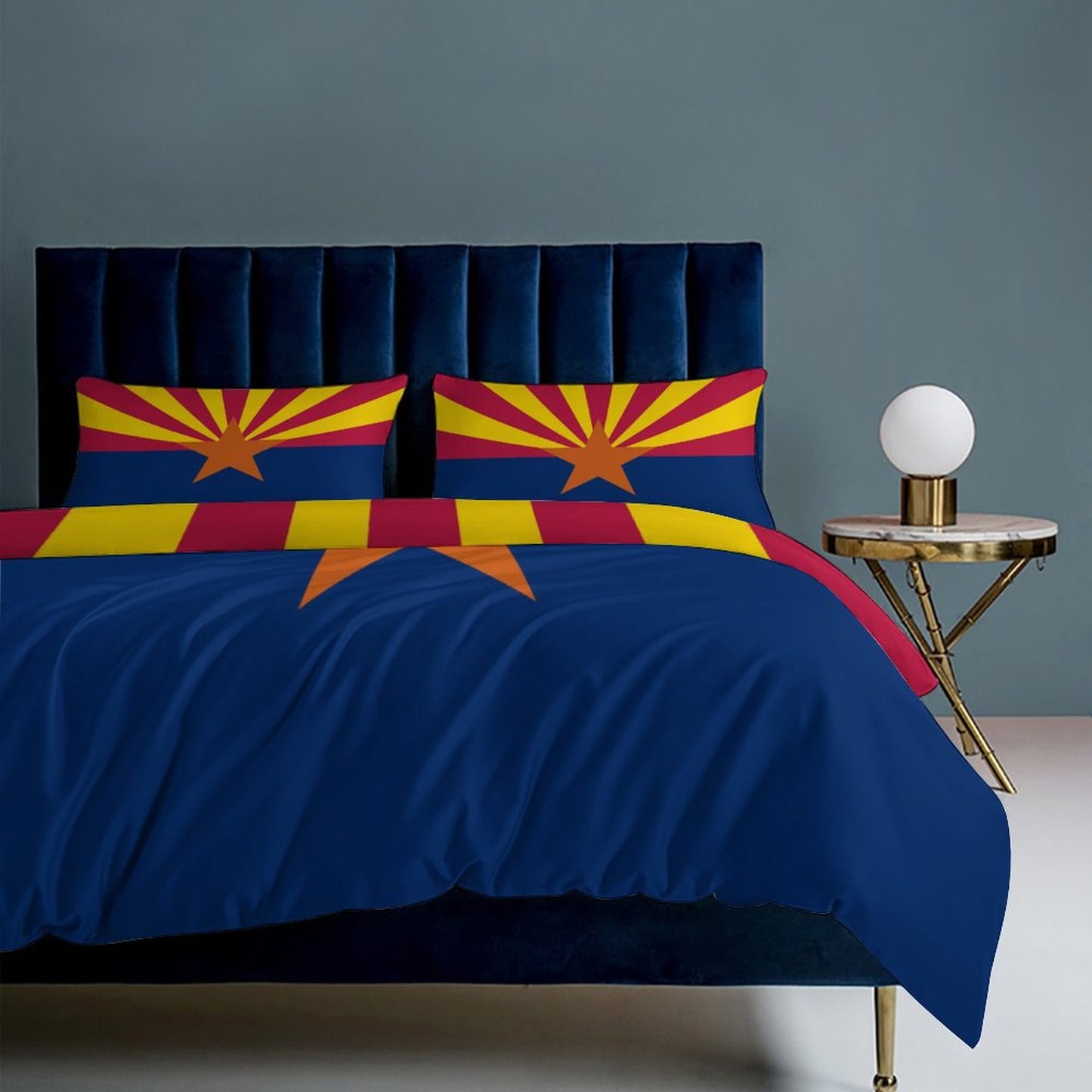 Arizona Flag Inspired 3-Piece Bedding Set (1 Duvet Cover + 2 Pillow Shams) – 102"×90"