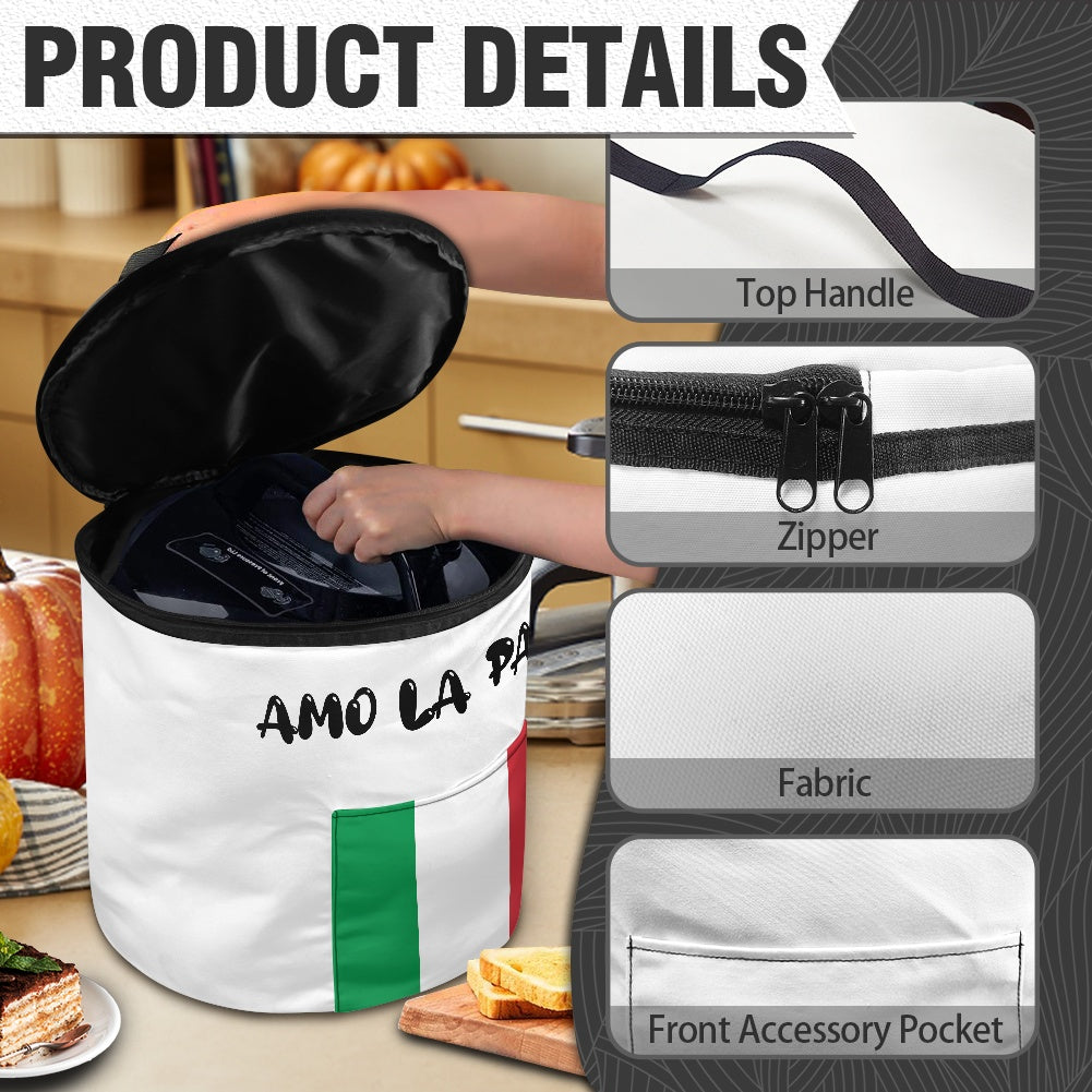 Italy Flag Inspired "AMO LA PASTA"  Electric Pressure Cooker Insulation Bag