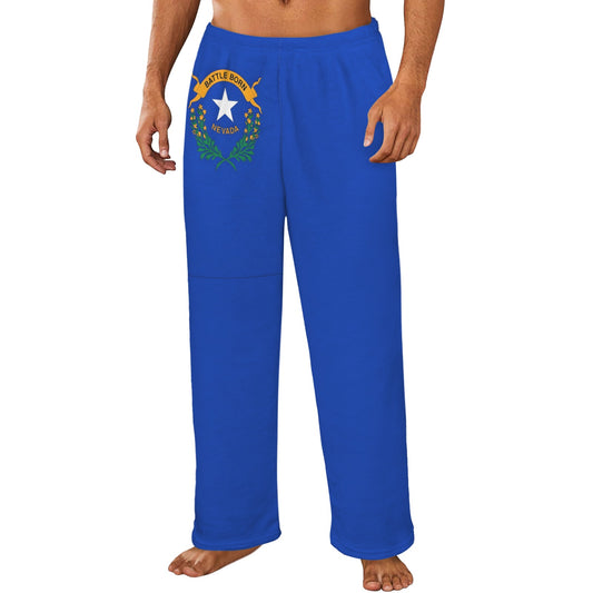 Nevada Flag Inspired Men's Flannel Pajama Trousers Printed in the USA