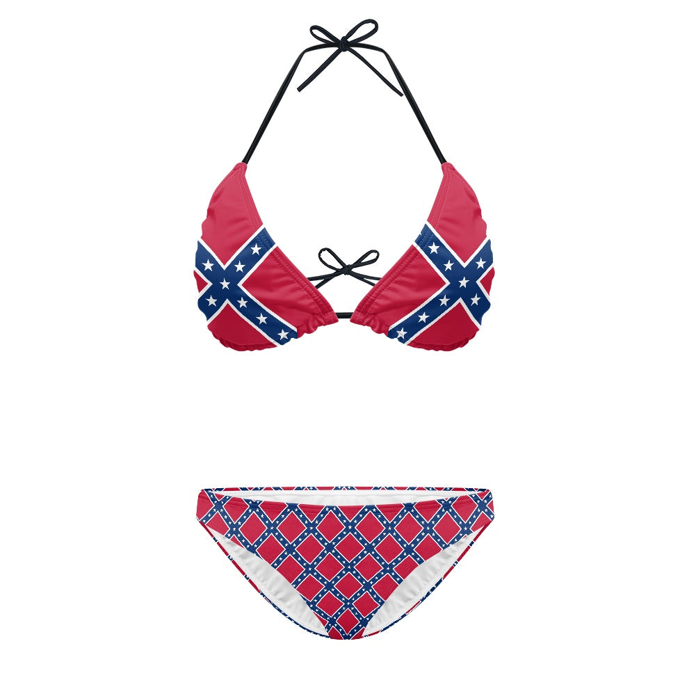 Confederate Battle Flag Inspired Women's Bikini