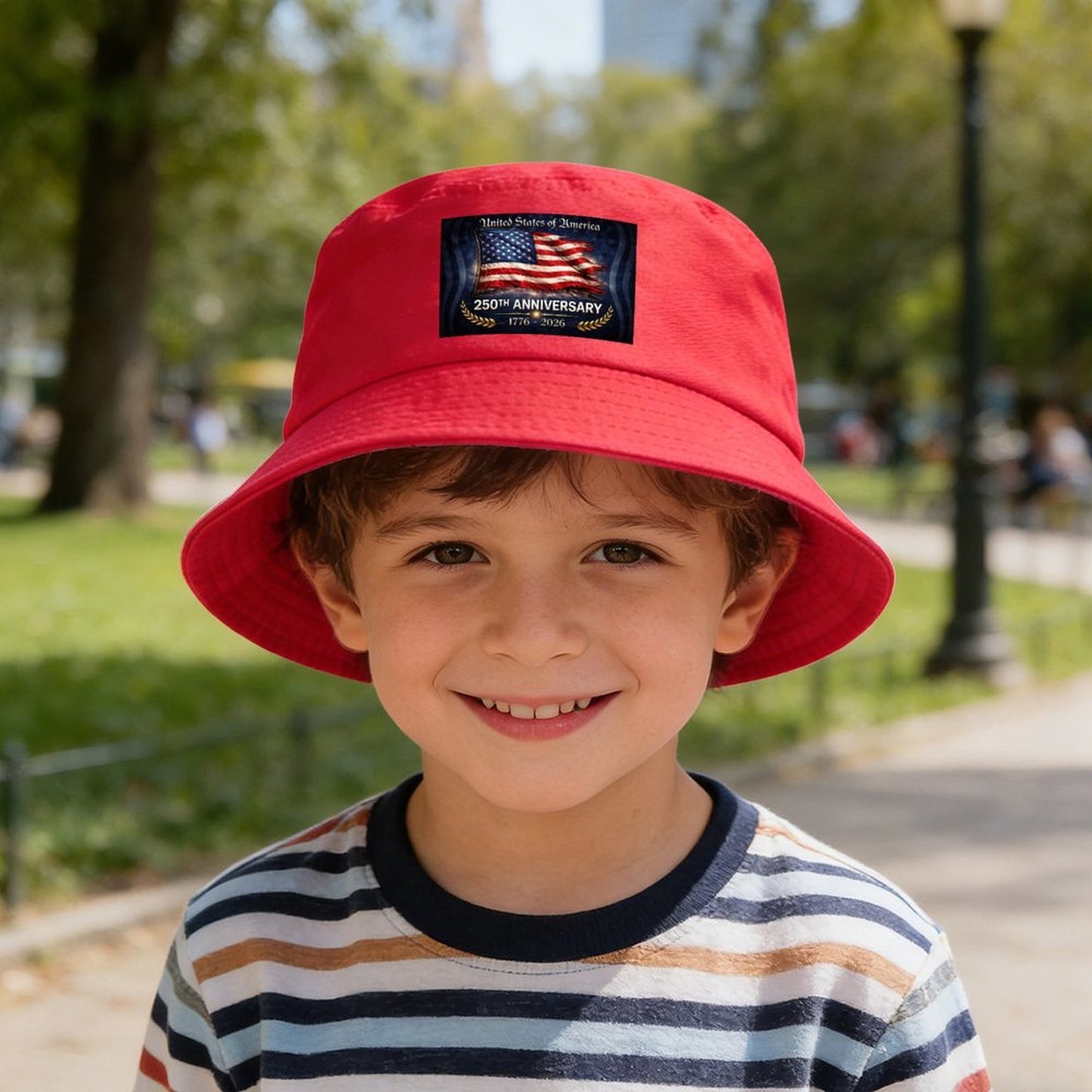 250 Anniversary USA/American Flag Inspired Kids’ Bucket Hat | Ships from USA