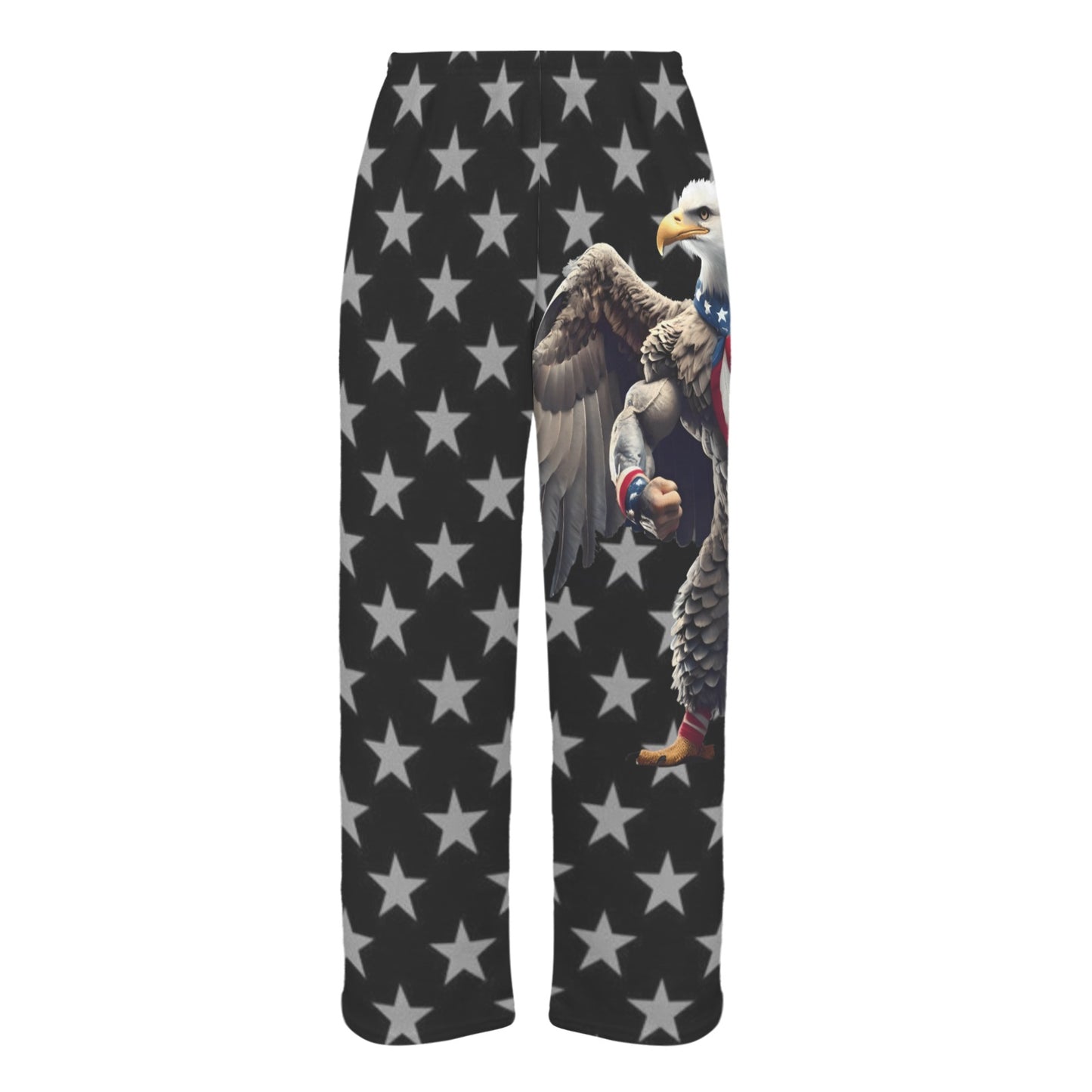 USA/American Flag Inspired Eagle with Cape Women's Flannel Pajama Trousers Made in the USA