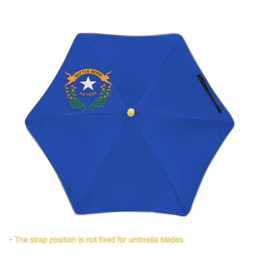 Nevada Flag Inspired Kids Safe Round Corner Umbrella