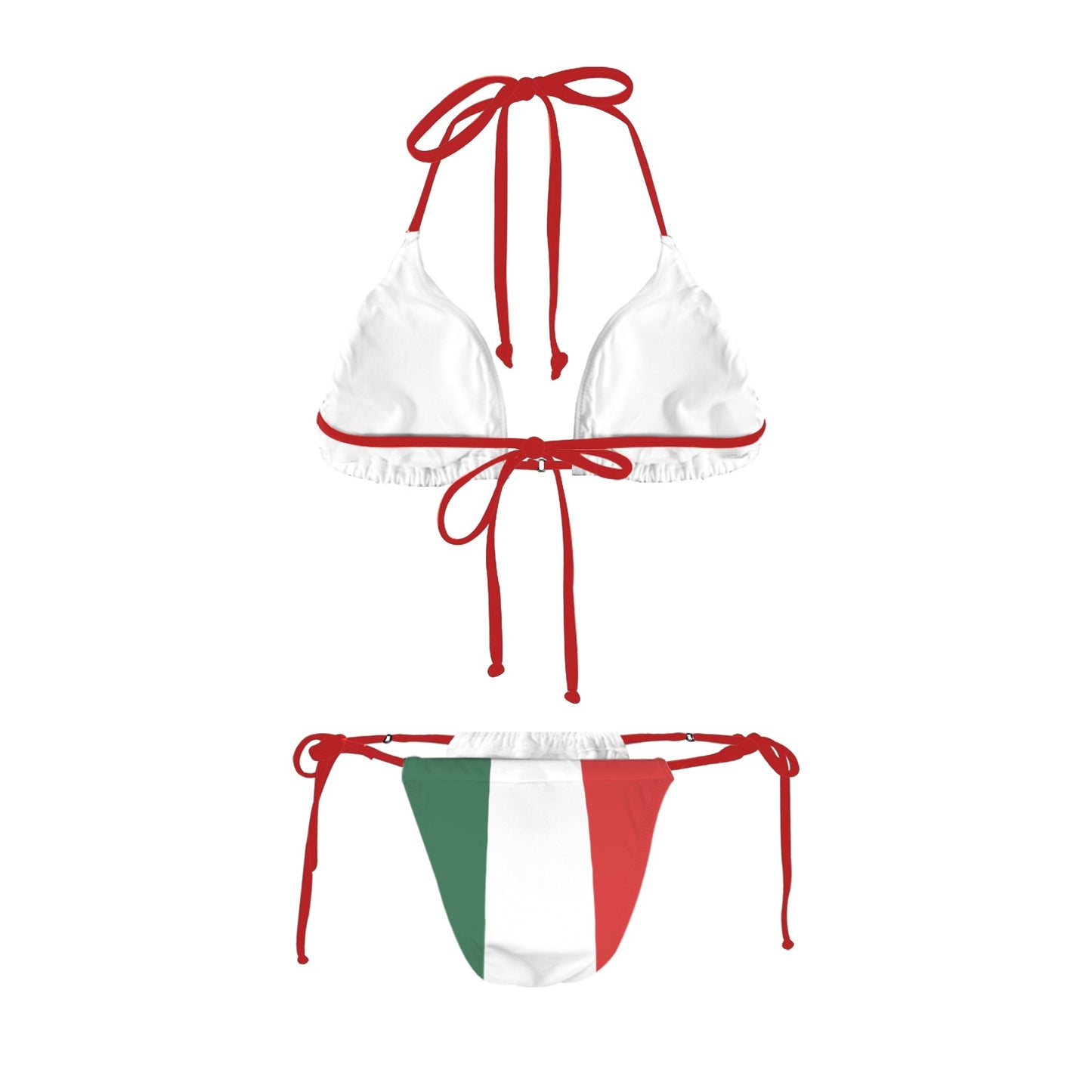 Mexico Flag Inspired Women's Halter String Bikini Set