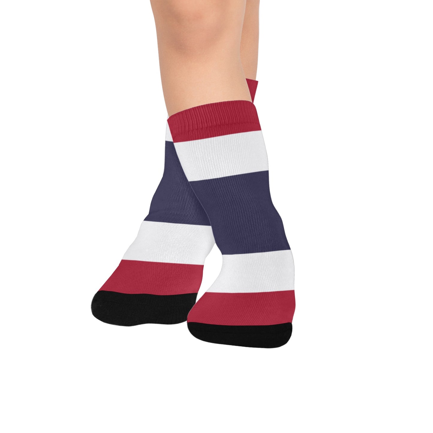Thailand Flag Inspired Kid's Socks (Made in the USA)