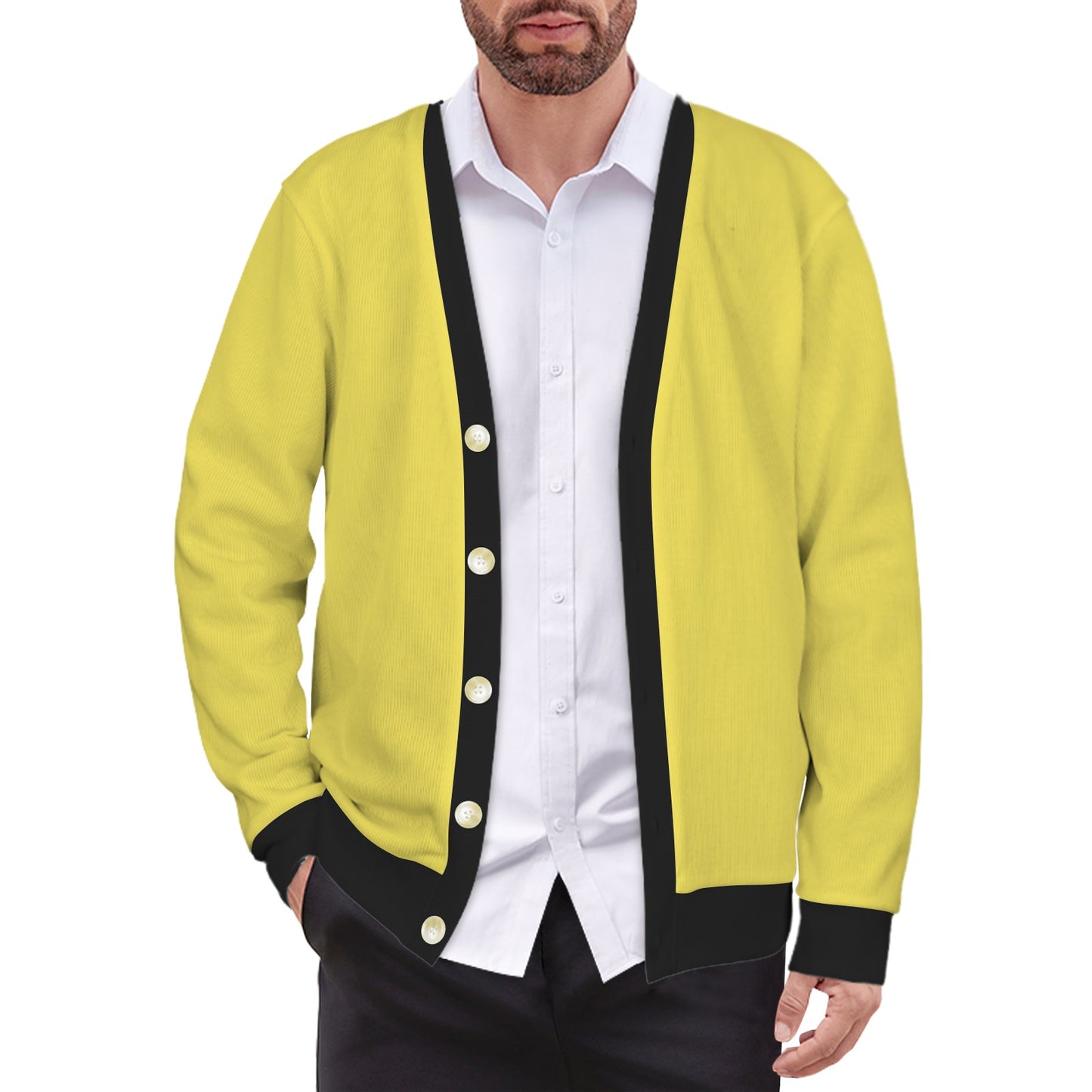 Gadsden Flag Inspired Men's Cardigan