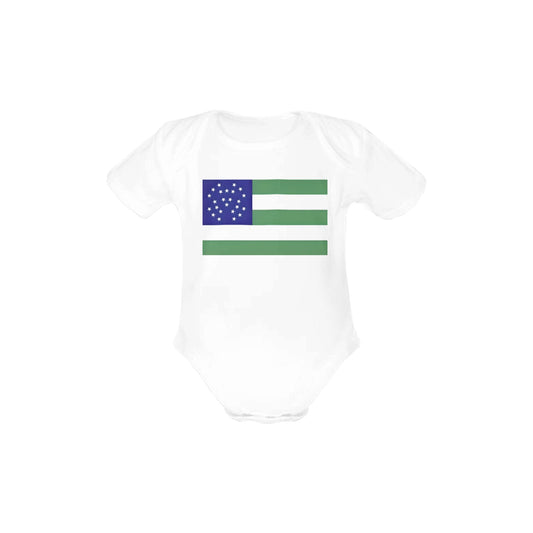 NYPD Flag Baby Short Sleeve Unisex Bodysuits（Made in USA）