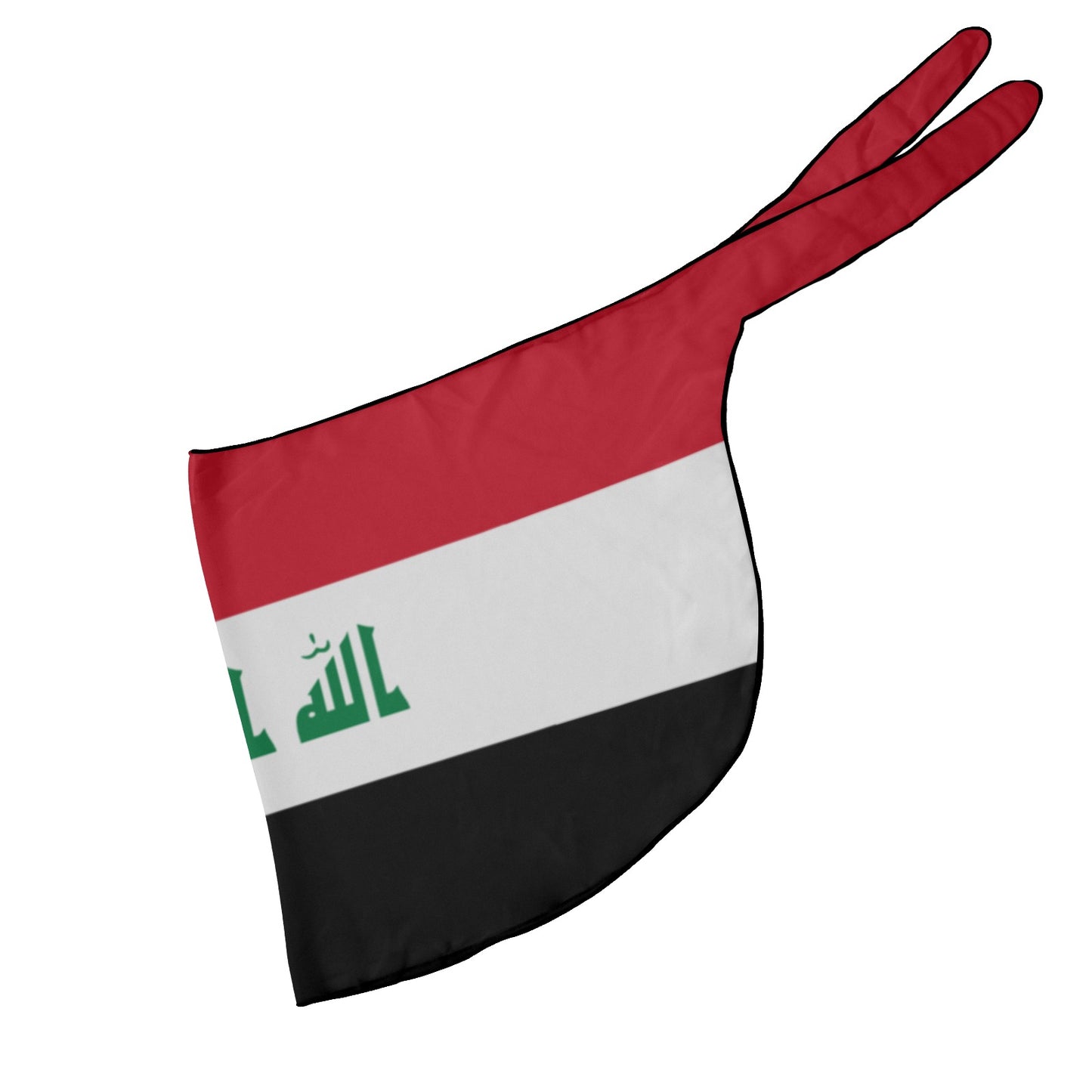 Rabbit ears headband featuring Iraqi flag design, [Brand].