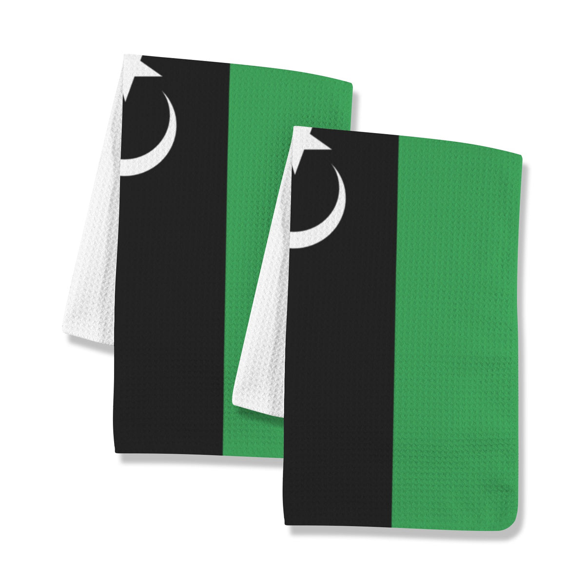 Libya Flag Inspired Kitchen Towel 40X60cm Pack of 2) | Printed In the USA