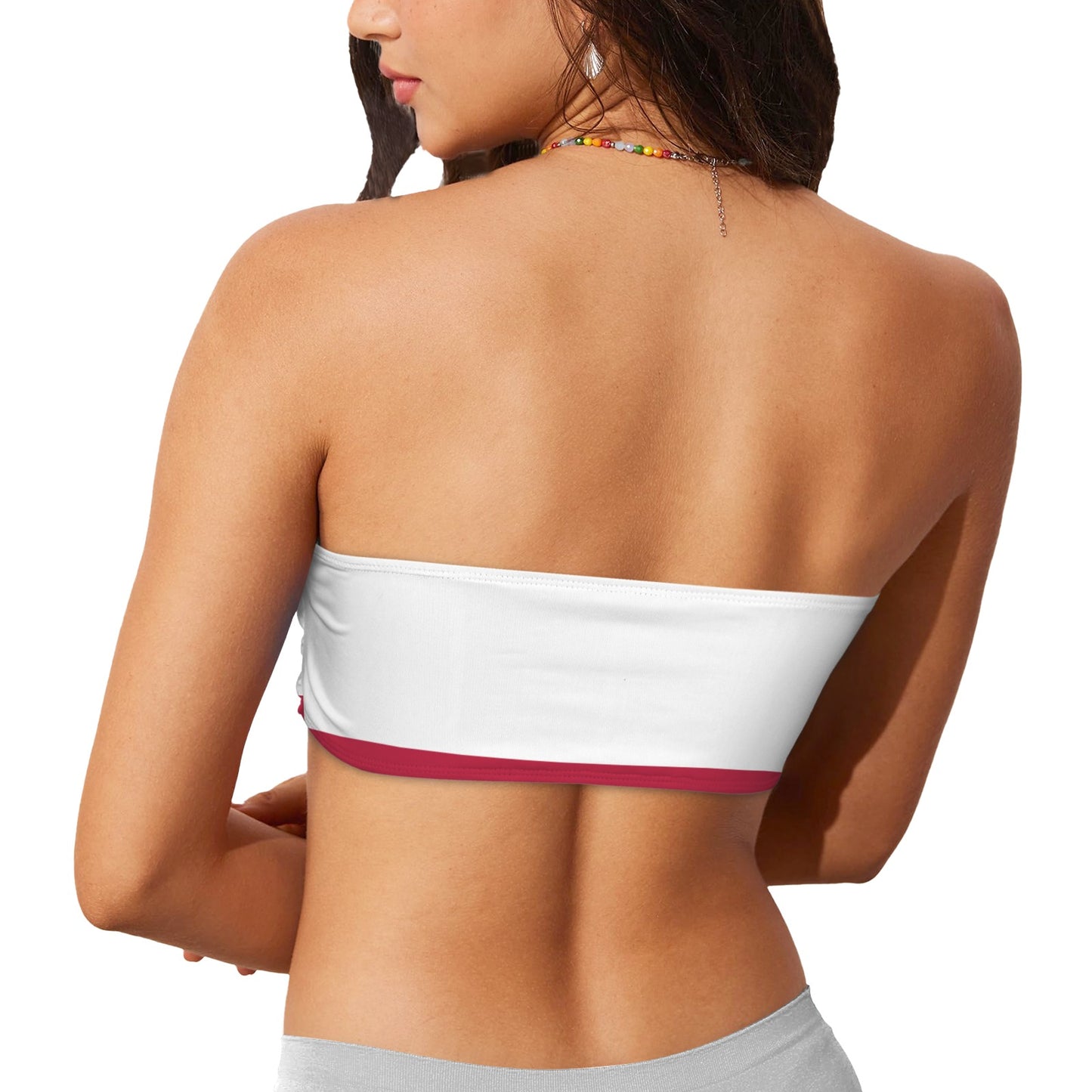 California Flag Inspired Bandeau Tube Bikini Top