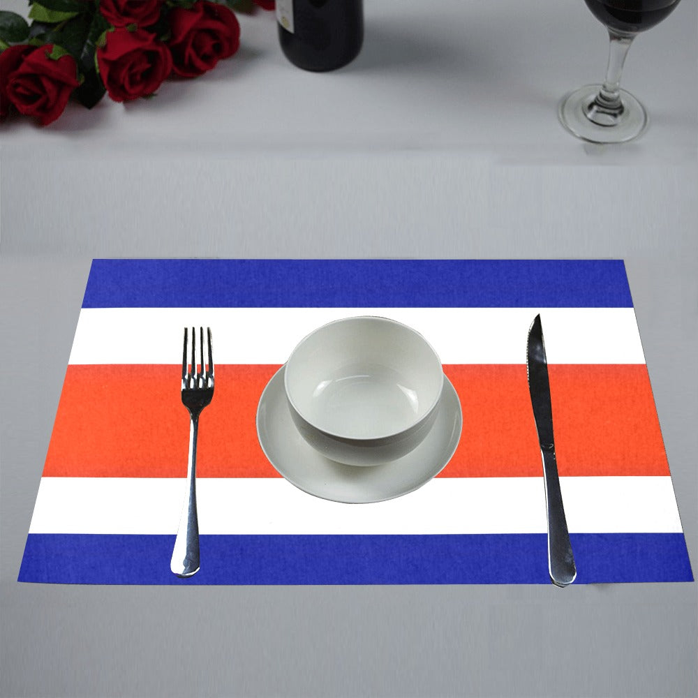 Costa Rica Flag Placemats 12" x 18" (Set of 6)