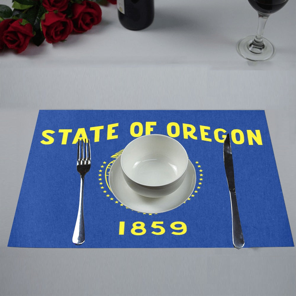 Oregon Flag Placemats 12" x 18" (Set of 6)