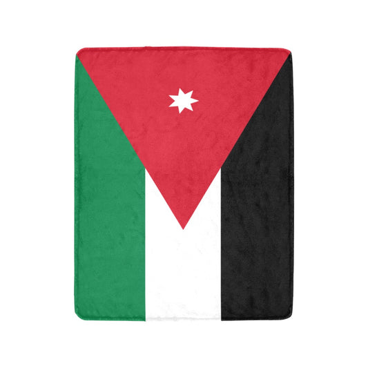Luv My Flag blanket featuring Jordanian flag design elements.