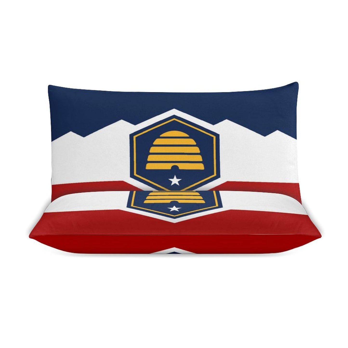 Utah Flag Inspired 3-Piece Bedding Set (1 Duvet Cover + 2 Pillow Shams) – 102"×90"