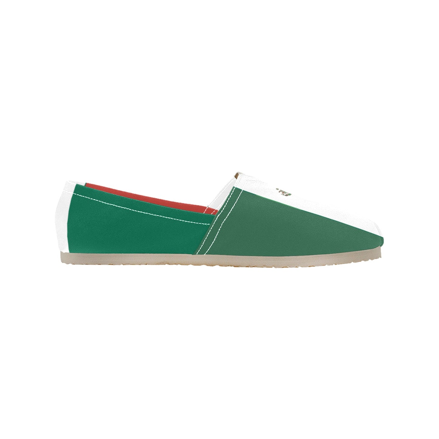 Mexico Flag Inspired Women's Canvas Slip-On Shoes