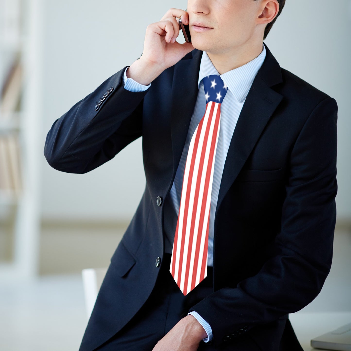 USA/American Flag Inspired Style-2 Classic Necktie (Two Sides)