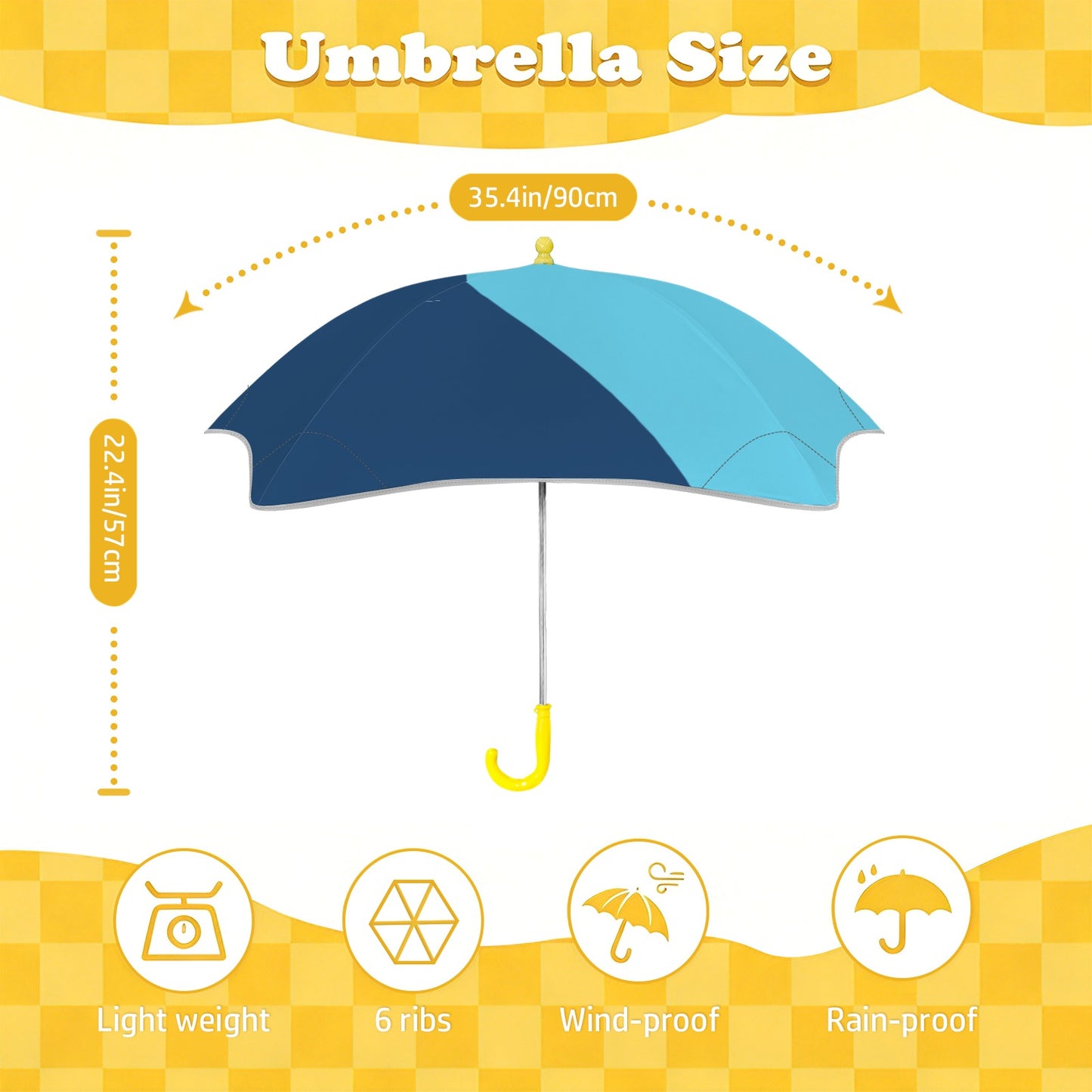 Minnesota Flag Inspired Kids Safe Round Corner Umbrella