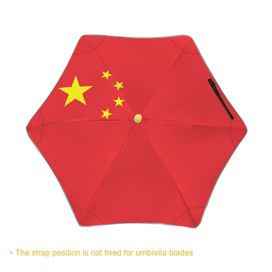 China Flag Inspired Kids Safe Round Corner Umbrella