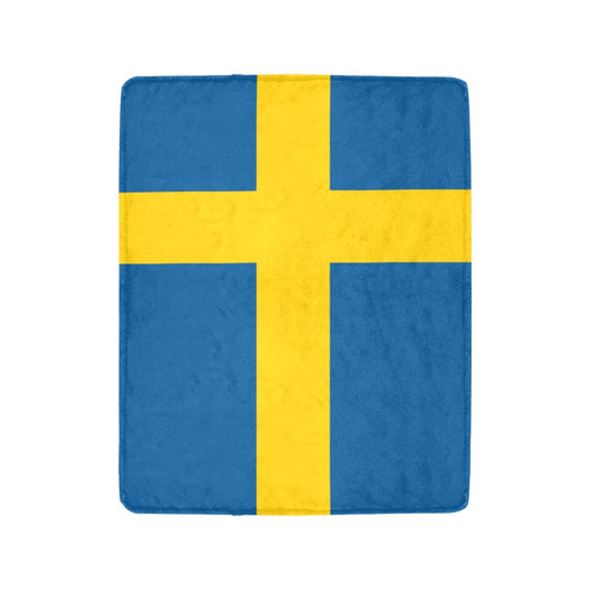 Luv My Flag blanket featuring Sweden's blue and yellow flag.