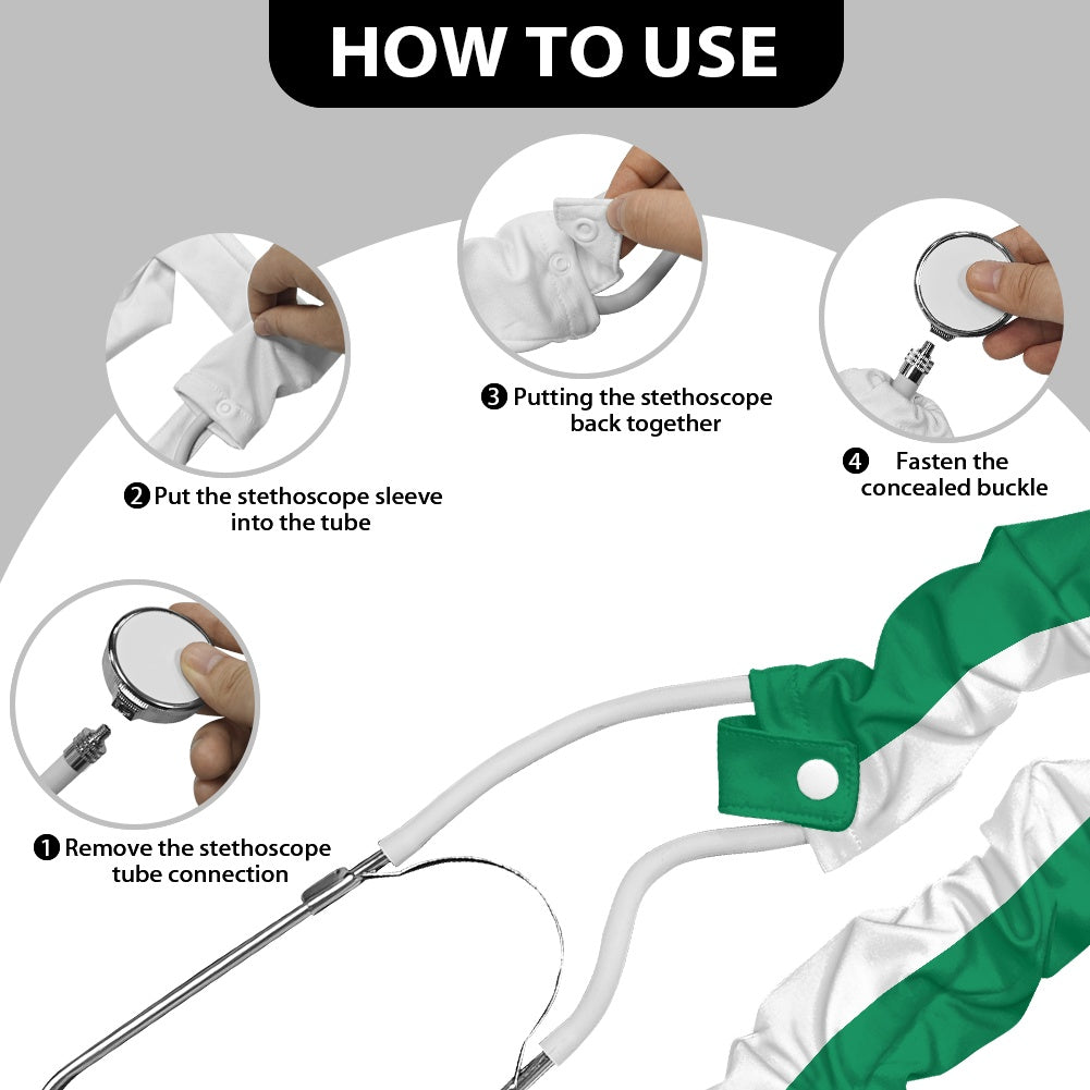 Nigeria Flag Inspired Stethoscope Protective Cover