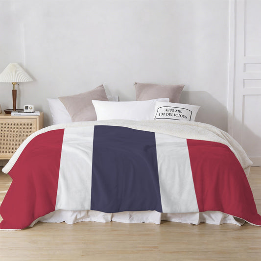 Thailand Flag Inspired Sherpa Fleece Blanket 90" x 108" | Printed in the USA