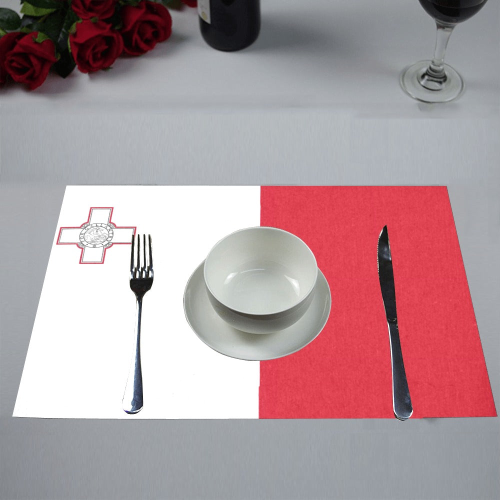 Malta Flag Placemats 12" x 18" (Set of 6)
