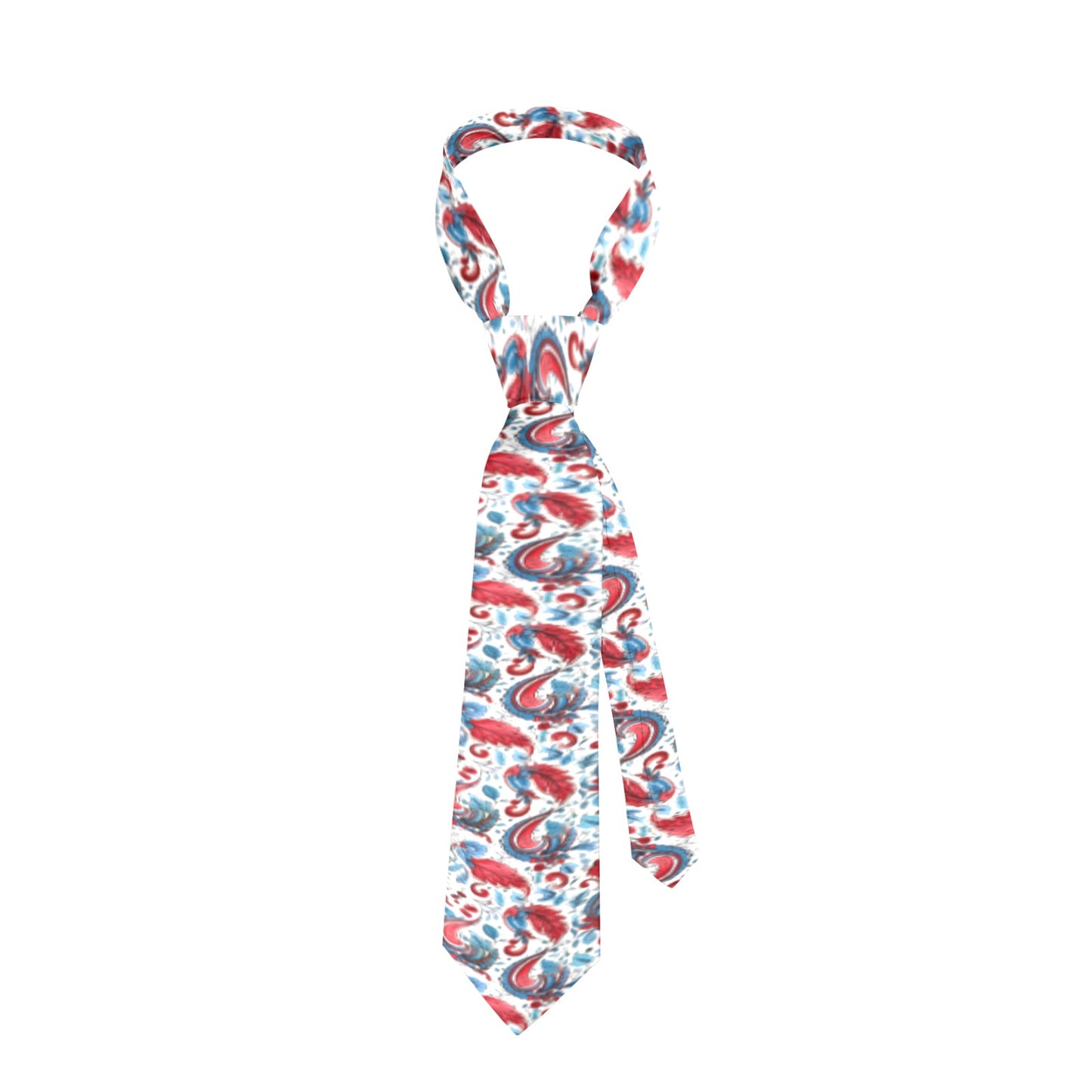 USA/American Flag Inspired USA/American Flag Inspired Paisley Pattern Pattern Classic Necktie (Two Sides)