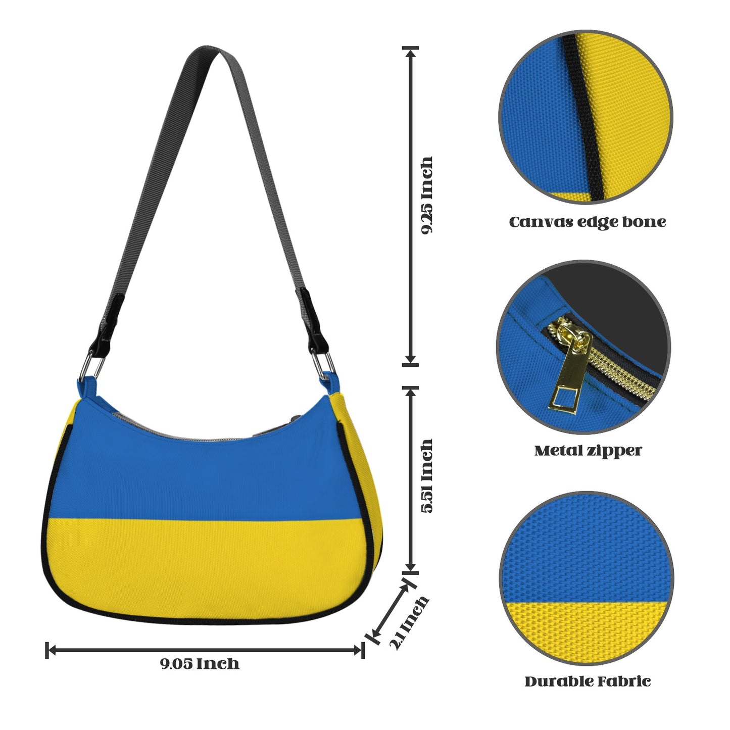 Ukraine Flag Inspired Women's Shoulder Bag