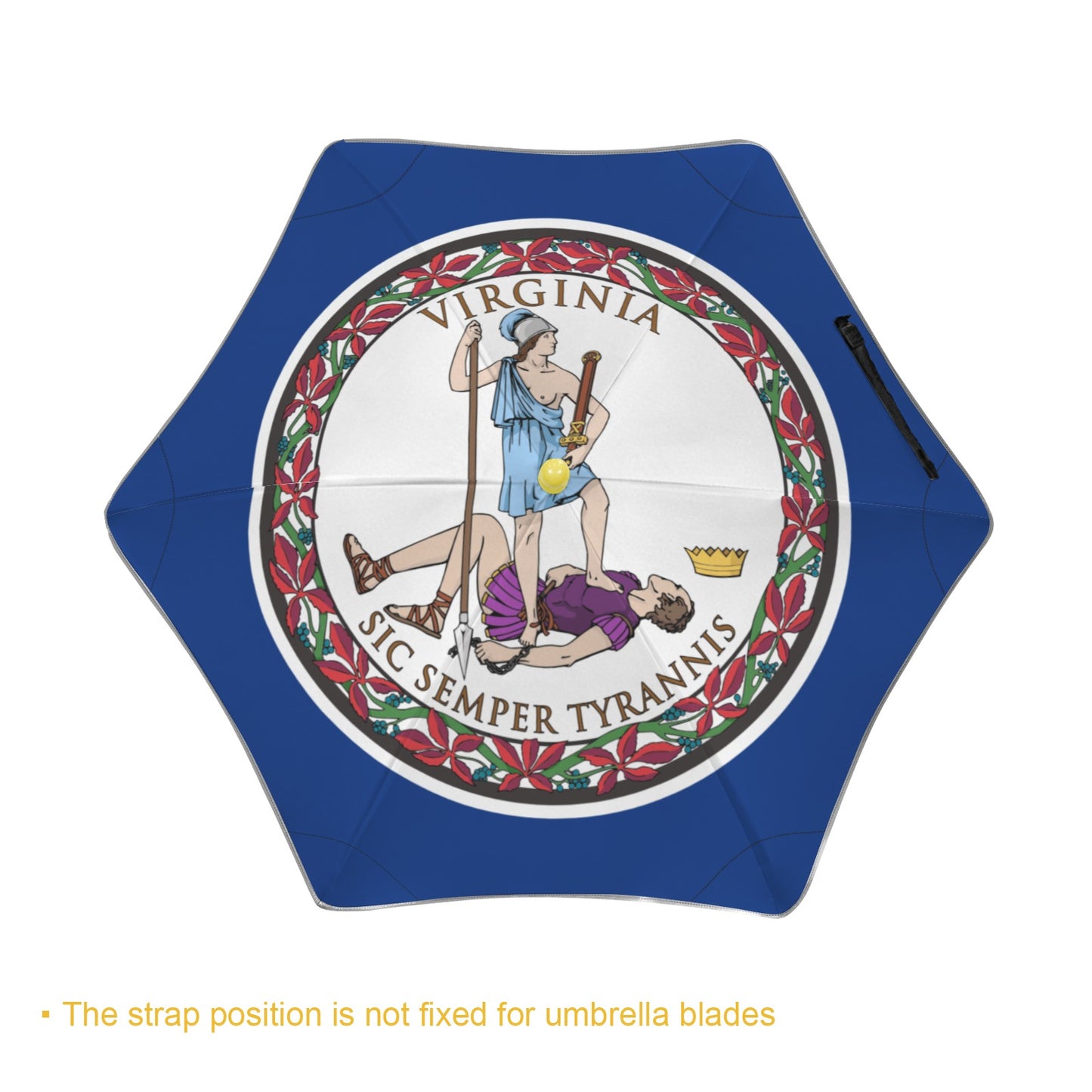 Virginia Flag Inspired Kids Safe Round Corner Umbrella