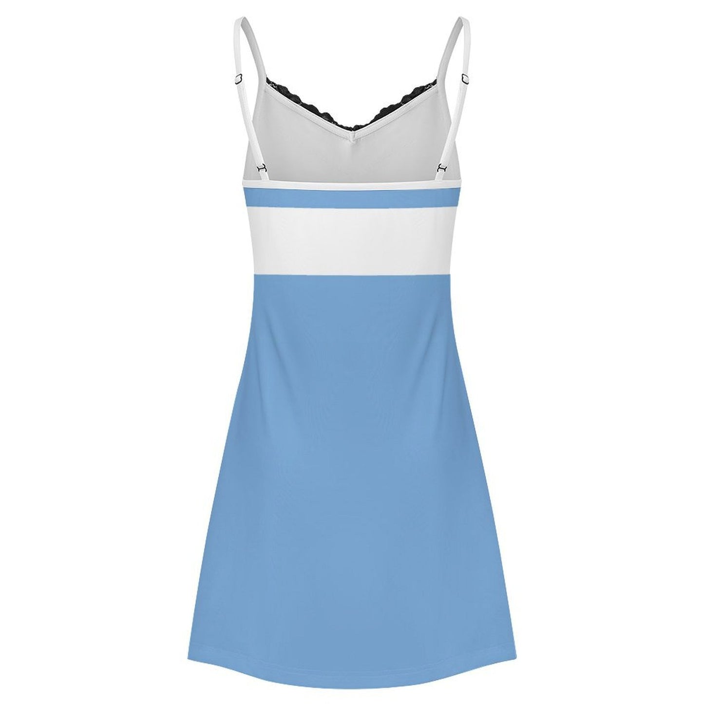 Argentina Flag Inspired Women's Lace Slit Cami Pajama Dress