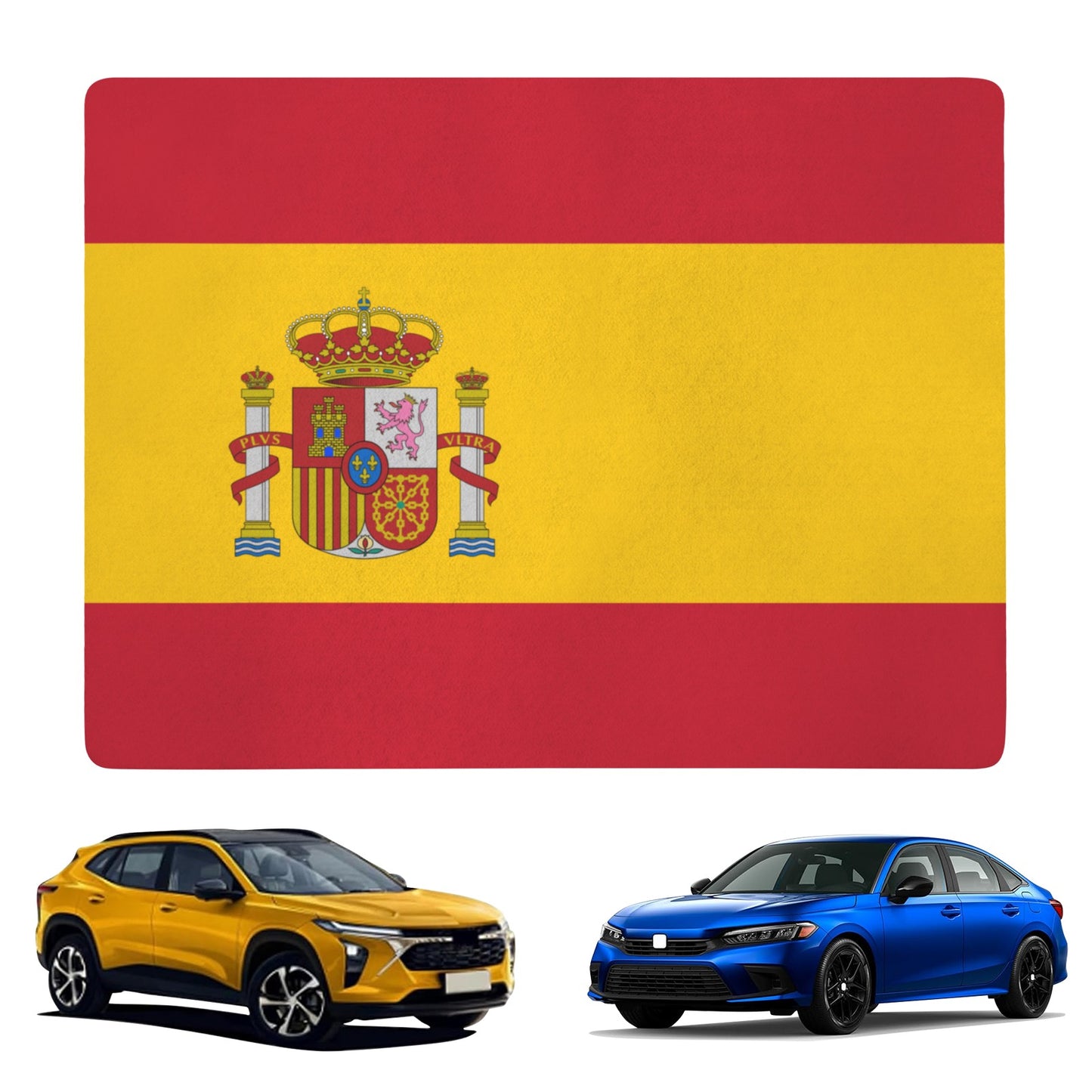 Spain Flag Inspired Car Trunk Mat 100 × 75 cm / 39.4 × 30 in Printed in the USA