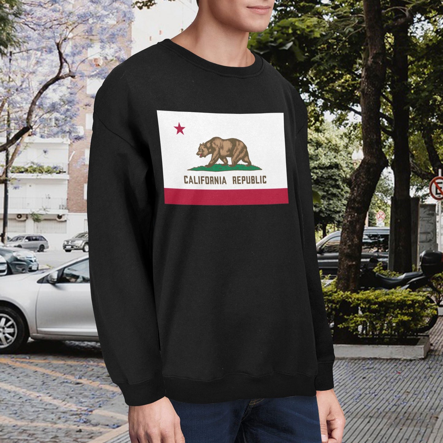 California Flag Unisex Fleece Sweatshirt (Made in the USA)