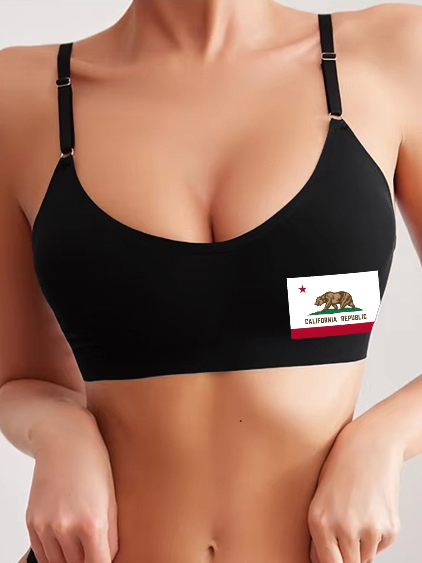 California Flag Women's Seamless Bra | Ships from USA