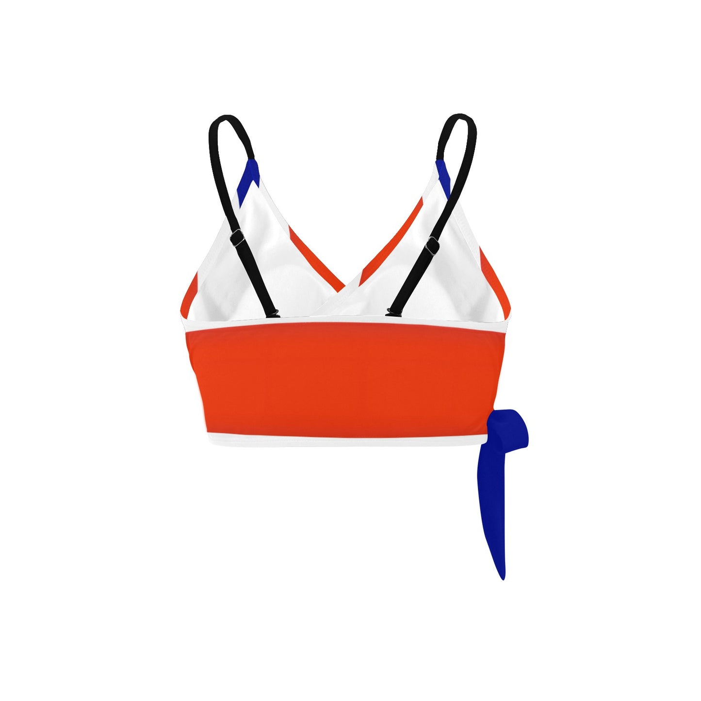 Costa Rica Flag Inspired Knot Side Bikini Top