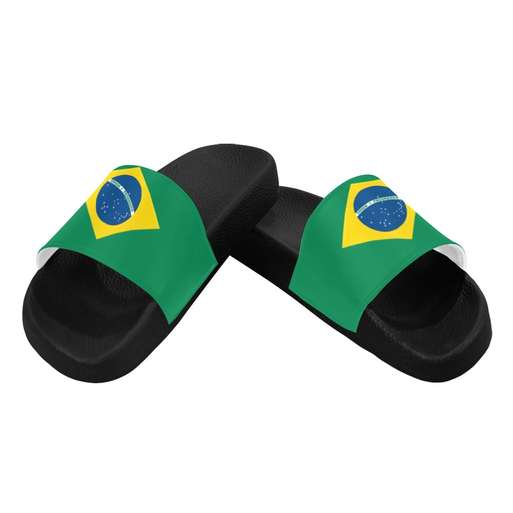 Brazil Flag Inspired Women's Slide Sandals